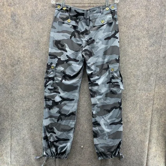 Nike Pants Women Small Ladies Camo Gray Black Pockets Cargo Outdoors Dri Fit VTG - Picture 10 of 12